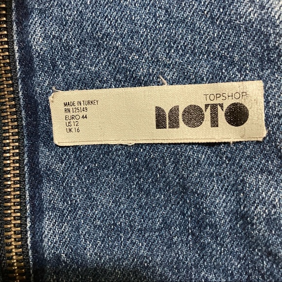 Top shop embroidered denim dress size 12 - Picture 6 of 9